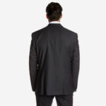 Κοστούμι Γάμου με Γιλέκο και Μυτερό Πέτο σε Μαύρο Χρώμα 10856 και Slim Fit Εφαρμογή Bizzaro BZ2121337/10856R_2 - Image 5