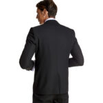 Κοστούμι Γάμου με Γιλέκο και Μυτερό Πέτο σε Μαύρο Χρώμα 20856 και Slim Fit Bizzaro BZ2211603/20856G_1 - Image 7