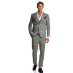 Ανδρικό Κοστούμι με Γιλέκο Διπλής Όψης, Slim Fit σε Λαδί Χρώμα Bizzaro BZ2211600/20856G_1 - Image 2