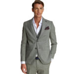 Ανδρικό Κοστούμι με Γιλέκο Διπλής Όψης, Slim Fit σε Λαδί Χρώμα Bizzaro BZ2211600/20856G_1 - Image 3