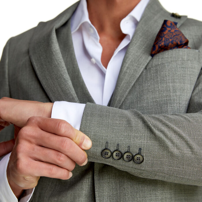 Ανδρικό Κοστούμι με Γιλέκο Διπλής Όψης, Slim Fit σε Λαδί Χρώμα Bizzaro BZ2211600/20856G_1 - Image 5