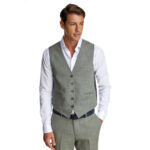 Ανδρικό Κοστούμι με Γιλέκο Διπλής Όψης, Slim Fit σε Λαδί Χρώμα Bizzaro BZ2211600/20856G_1 - Image 7