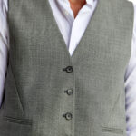 Ανδρικό Κοστούμι με Γιλέκο Διπλής Όψης, Slim Fit σε Λαδί Χρώμα Bizzaro BZ2211600/20856G_1 - Image 8