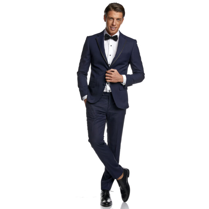 Κοστούμι Γάμου με Aποσπώμενο Πέτο σε Navy Blue Χρώμα Operata και Slim Fit Εφαρμογή Bizzaro 0120415133_3 - Image 2