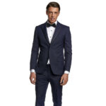 Κοστούμι Γάμου με Aποσπώμενο Πέτο σε Navy Blue Χρώμα Operata και Slim Fit Εφαρμογή Bizzaro 0120415133_3 - Image 3
