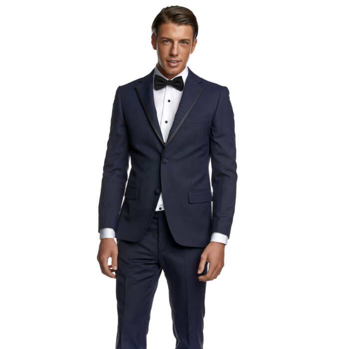 Κοστούμι Γάμου με Aποσπώμενο Πέτο σε Navy Blue Χρώμα Operata και Slim Fit Εφαρμογή Bizzaro 0120415133_3 - Image 3