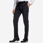 Κοστούμι Γάμου Δίκουμπο με Αποσπώμενο Πέτο σε Navy Blue Χρώμα, GROOM και Slim Fit, Bizzaro BZ2121341/GROOM_45 - Image 8