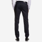 Κοστούμι Γάμου Δίκουμπο με Αποσπώμενο Πέτο σε Navy Blue Χρώμα, GROOM και Slim Fit, Bizzaro BZ2121341/GROOM_45 - Image 9