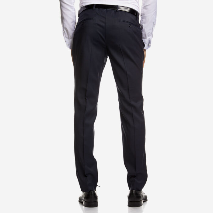 Κοστούμι Γάμου Δίκουμπο με Αποσπώμενο Πέτο σε Navy Blue Χρώμα, GROOM και Slim Fit, Bizzaro BZ2121341/GROOM_45 - Image 9