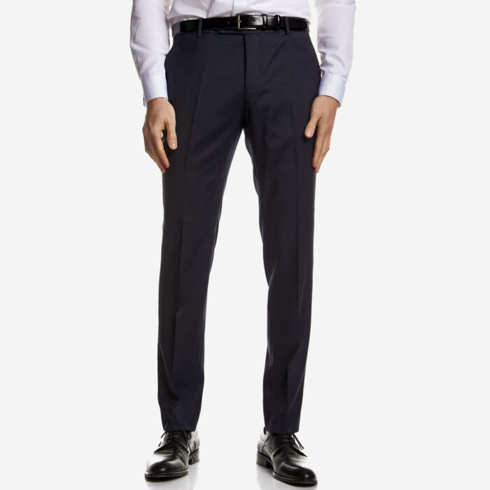 Κοστούμι Γάμου Δίκουμπο με Αποσπώμενο Πέτο σε Navy Blue Χρώμα, GROOM και Slim Fit, Bizzaro BZ2121341/GROOM_45 - Image 7