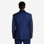 Ολόμαλλο Κοστούμι Γάμου Σμόκιν σε Μπλε Χρώμα και Slim Fit Εφαρμογή Bizzaro BZ2211142/859_37 - Image 2