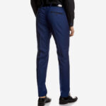 Ολόμαλλο Κοστούμι Γάμου Σμόκιν σε Μπλε Χρώμα και Slim Fit Εφαρμογή Bizzaro BZ2211142/859_37 - Image 5