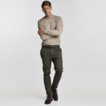 Ανδρικό Βαμβακερό Παντελόνι Τσίνο με Slim Εφαρμογή, σε Χακί Χρώμα Bizzaro BZ2225180/71160_19 - Image 3