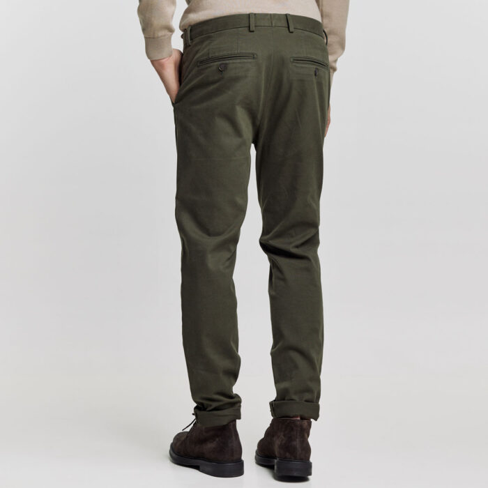 Ανδρικό Βαμβακερό Παντελόνι Τσίνο με Slim Εφαρμογή, σε Χακί Χρώμα Bizzaro BZ2225180/71160_19 - Image 7