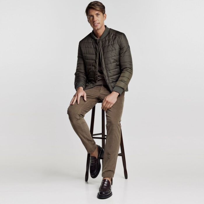 BIZZARO Ανδρικό Μπουφάν τύπου Bomber σε Χακί Χρώμα BZ2124470_12 - Image 9