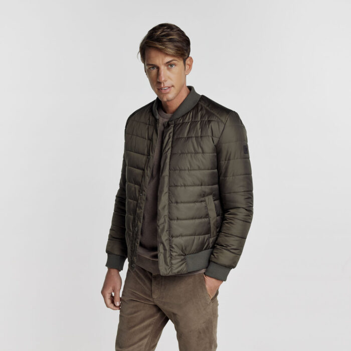 BIZZARO Ανδρικό Μπουφάν τύπου Bomber σε Χακί Χρώμα BZ2124470_12 - Image 13