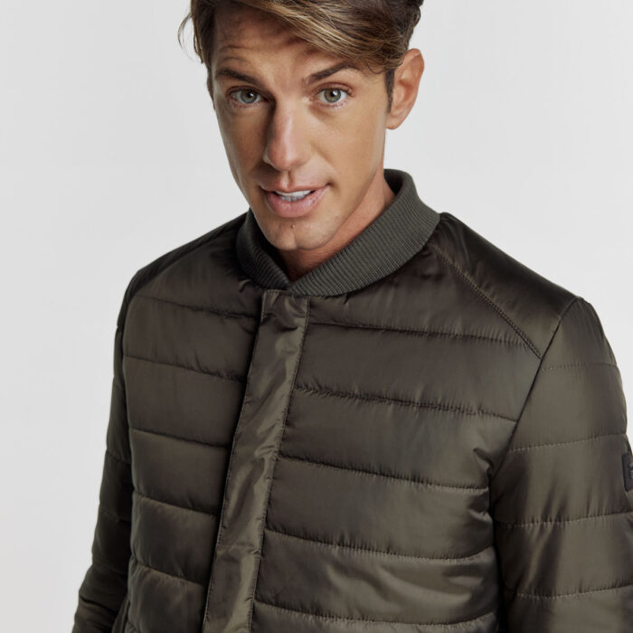 BIZZARO Ανδρικό Μπουφάν τύπου Bomber σε Χακί Χρώμα BZ2124470_12 - Image 3