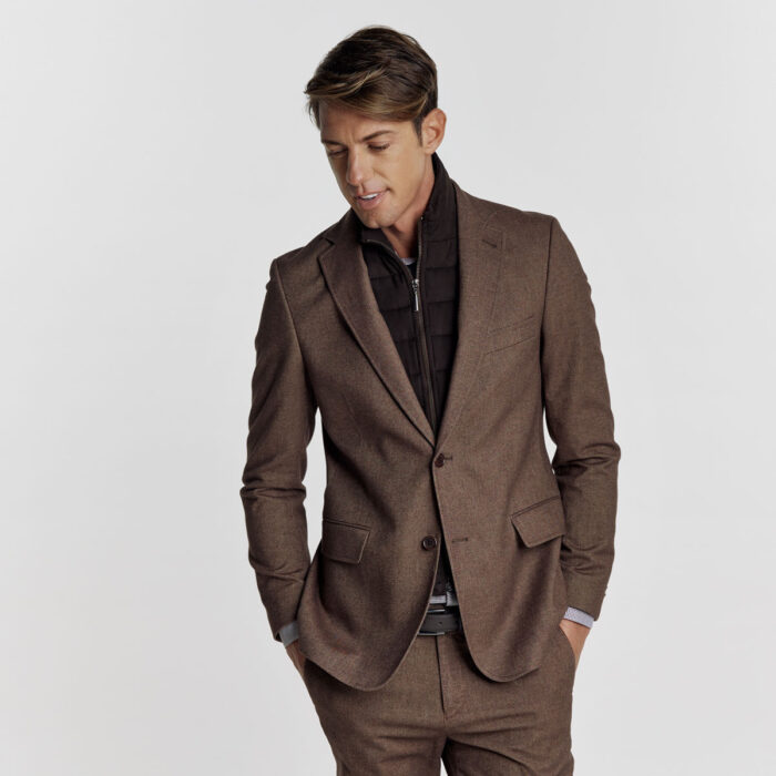 Γιλεκούχο Guy Laroche Αποσπώμενο Σακάκι σε Καφέ Χρώμα με Dark Brown Γιλέκο GL2223216/10121V_2 - Image 2