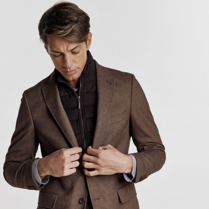 Γιλεκούχο Guy Laroche Αποσπώμενο Σακάκι σε Καφέ Χρώμα με Dark Brown Γιλέκο GL2223216/10121V_2 - Image 3