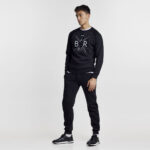 Ανδρική BZR Βαμβακερή Φούτερ Μπλούζα σε Regular Γραμμή και Μαύρο Χρώμα BZ2129116CR_1 - Image 6