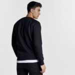 Ανδρική BZR Βαμβακερή Φούτερ Μπλούζα σε Regular Γραμμή και Μαύρο Χρώμα BZ2129116CR_1 - Image 3