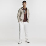 Ανδρική BZR Βαμβακερή Ζακέτα Hoody σε Regular Γραμμή και Μπέζ Χρώμα BZ2129120Z_11 - Image 7