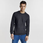 Ανδρικό BZR Μακρυμάνικο T-Shirt σε Regular Γραμμή και Σκούρο Γκρί Χρώμα BZ2229871_9 - Image 4