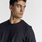 Ανδρικό BZR Μακρυμάνικο T-Shirt σε Regular Γραμμή και Σκούρο Γκρί Χρώμα BZ2229871_9 - Image 5