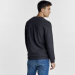 Ανδρικό BZR Μακρυμάνικο T-Shirt σε Regular Γραμμή και Σκούρο Γκρί Χρώμα BZ2229871_9 - Image 3