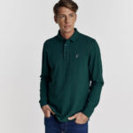 Βαμβακερή Guy Laroche Μπλούζα Πόλο σε Κυπαρισσί Χρώμα με Regular Fit GL2229902_19 - Image 5